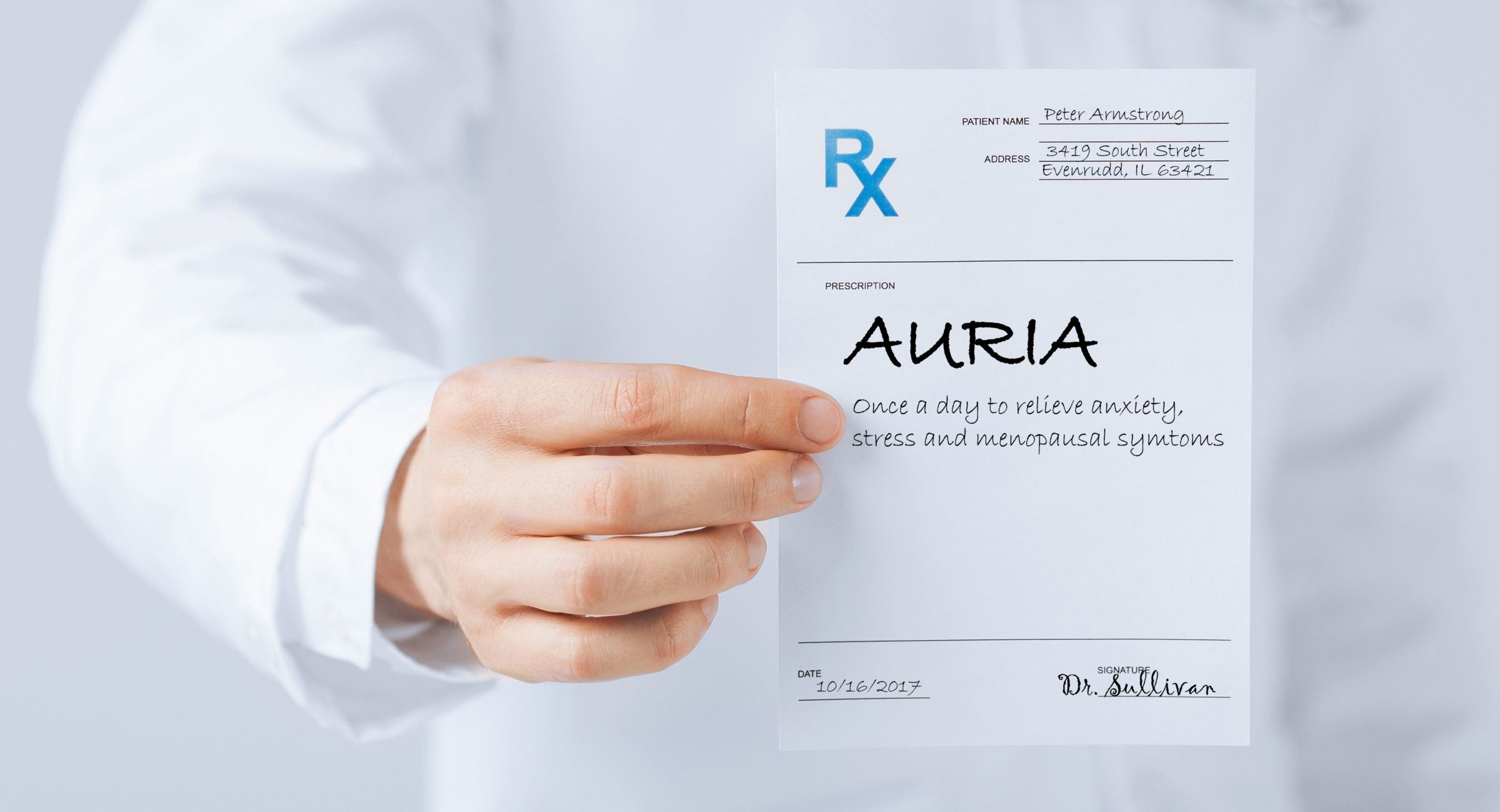 male doctor holding rx paper in hand close up of male doctor holding rx paper in hand